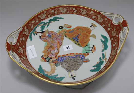 A Kutani tray length 40cm